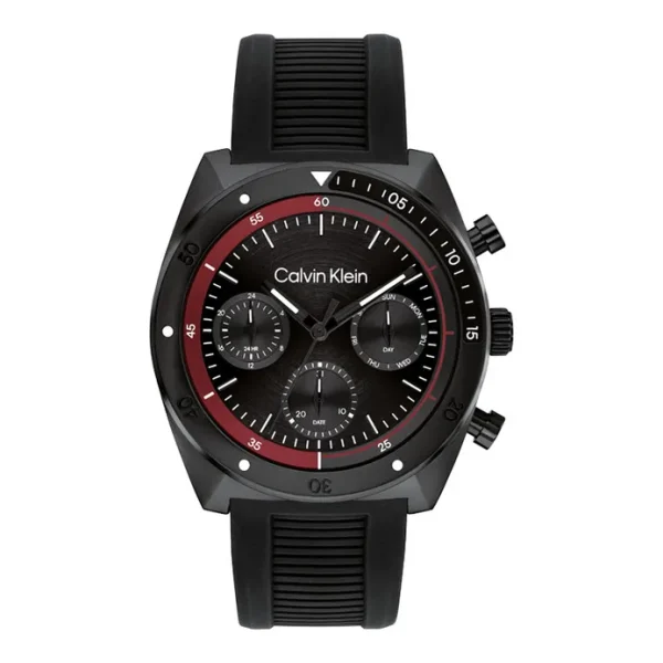 Calvin Klein Flex 25200467 Men Black Dial Black Silicone Strap