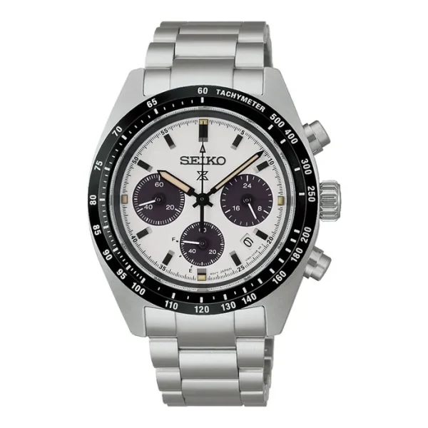 Seiko Prospex SSC961P1 Speedtimer Youngtimer Solar Chrono In Monochrome Stainless Steel Strap