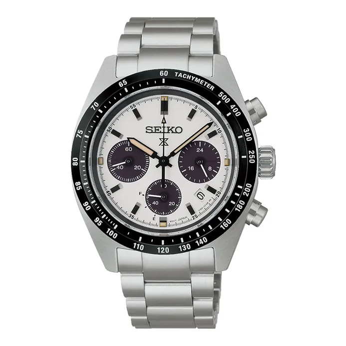Seiko Prospex SSC961P1 Speedtimer Youngtimer Solar Chrono In Monochrome Stainless Steel Strap
