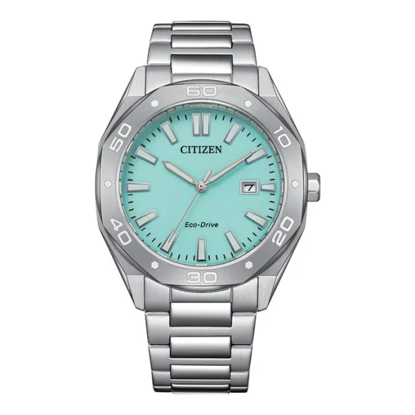 Citizen Eco Drive BM7631-87M Men Blue Glow Night Dial Stainless Steel Strap