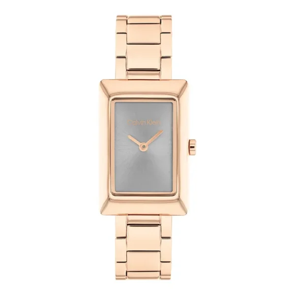 Calvin Klein Styled 25200394 Grey Dial Rose Gold Stainless Steel Strap
