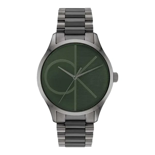 Calvin Klein Iconic 25200164 Green Dial Gunmetal Stainless Steel Strap