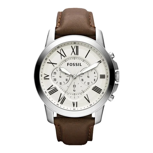 Fossil Grant FS4735 Chronograph Beige Dial Brown
