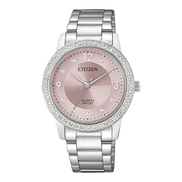 Citizen Classic EL3090-81X Ladies Pink Dial Stainless Steel Strap