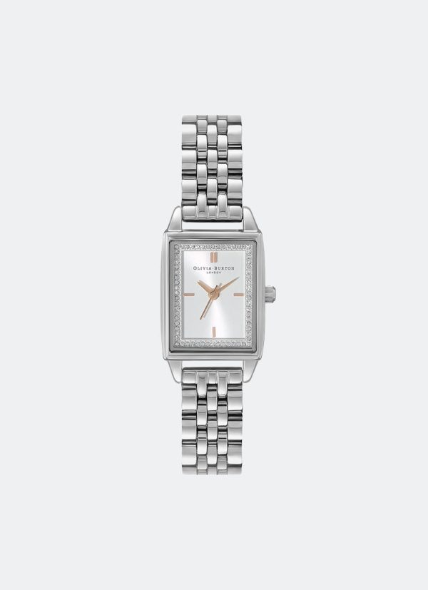 Rectangle White & Silver Bracelet Watch 21mm - 24000012