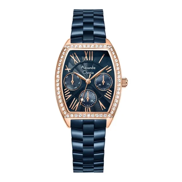 Alexandre Christie AC 2B86 BF BURBU Ladies Blue Dial Blue Stainless Steel Strap