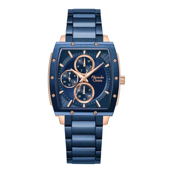 Alexandre Christie AC 6376 BF BURBU Ladies Blue Dial Blue Stainless Steel Strap