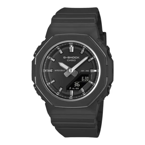 Casio G-Shock GMA-P2110-1ADR CasiOak Women Black Digital Analog Dial Black Resin Band