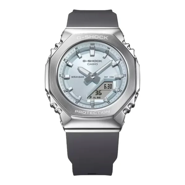 Casio G-Shock GM-S2110-2AER Metallic Colour Series Digital Analog Blue Dial Dark Grey Resin Band