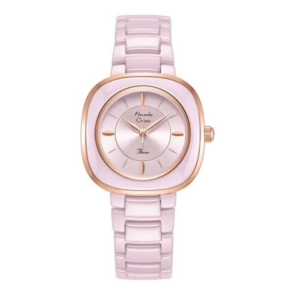 Alexandre Christie Passion AC 2C11 LH BRGPN Ladies Pink Dial Pink Ceramic Strap