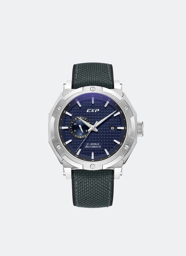 Expedition Automatic Men Automatic Band Silver Blue Pattern 45mm - E6385BANSSBU