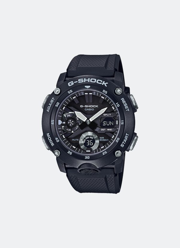 G-SHOCK Digital analog Black Dial Black Resin Strap 48mm Men GA- 2000S-1ADR