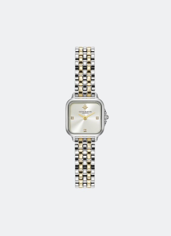 Modern Classic Mini Grosvenor Ivory Sunray Dial, SS/GP Case, Two Tone SS/GP Bracelet - 20mm