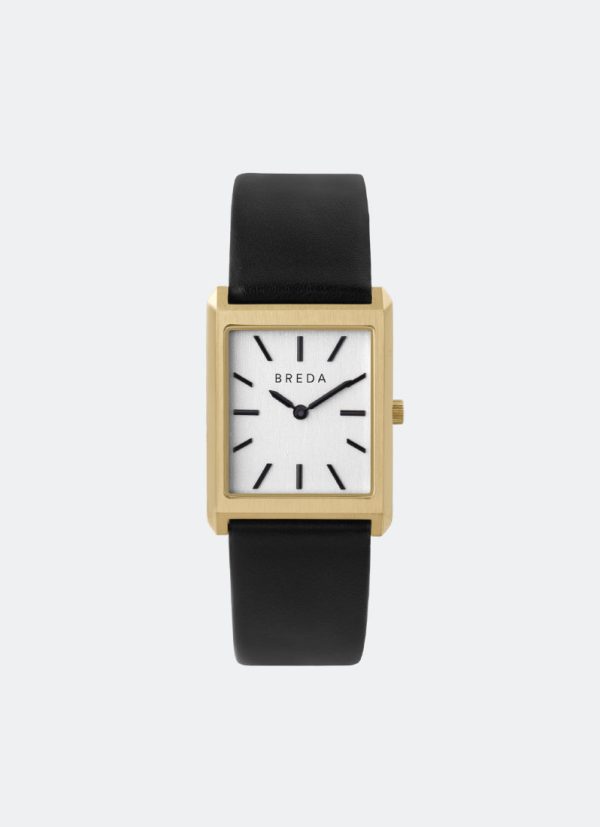 Breda Virgil Ivory Dial Gold Black Leather 26mm - 1736B