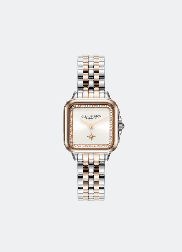 Grosvenor Silver White & Two Tone Bracelet Watch 28mm - 24000125